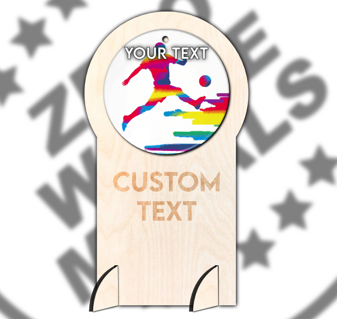 Wood and Ceramic Football Trophy Type 1