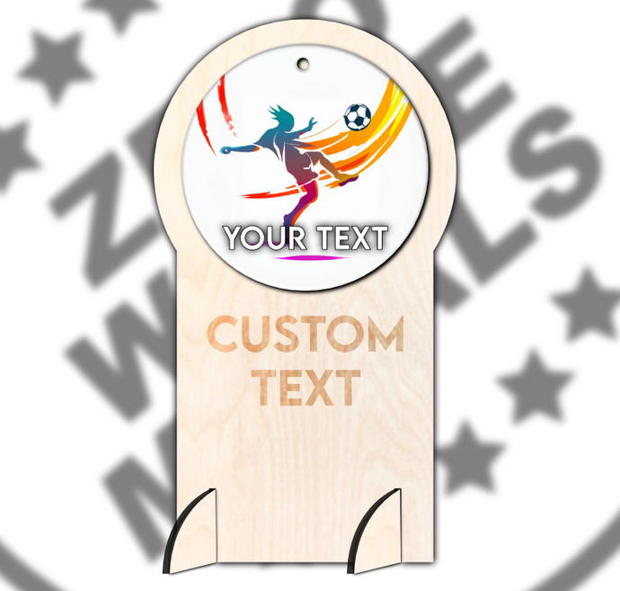 Wood and Ceramic Football Trophy Type 2