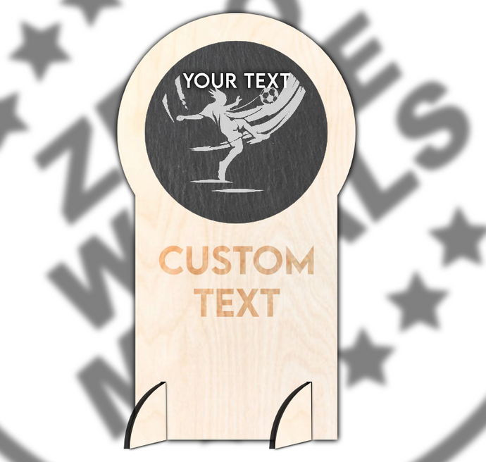 Wood and Slate Football Trophy Type 2