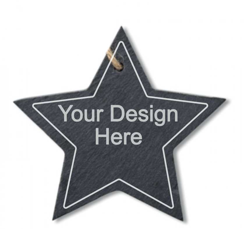 Custom Engraved Star Shape Slate Medal