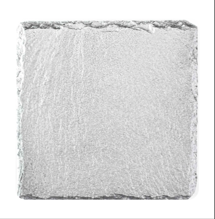 Silver Square Premium Colour Slate Medal