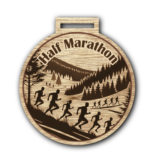 Half Marathon Medal Group Running Design