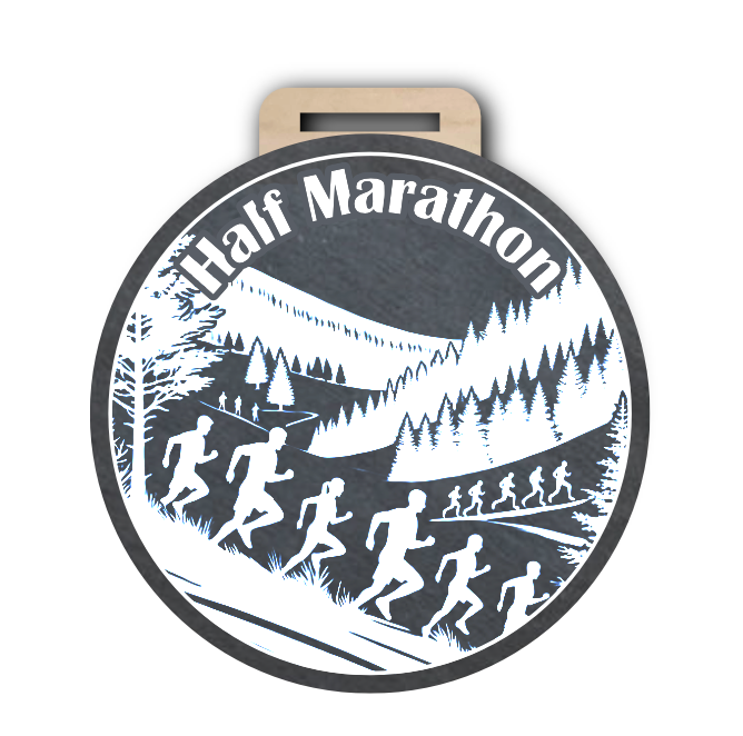 Half Marathon Medal Design 2 Slate