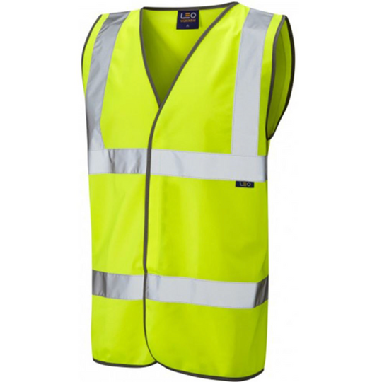 Yellow EcoViz Hi Vis Vest -  Plain or Printed