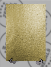 Load image into Gallery viewer, Natural Slate Trophy 15cm x 20cm approx Gold
