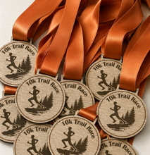 Load image into Gallery viewer, 10k Medal - Trail Race Solo Running Design
