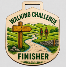 Load image into Gallery viewer, Walking Medal - Engraved Road Ahead Design
