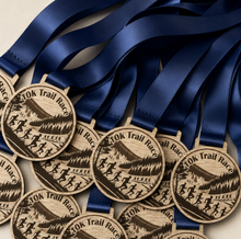 Load image into Gallery viewer, 10k Medal - Trail Race Group Design

