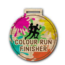 Load image into Gallery viewer, Colour Run Medal - Paint Splash Runner
