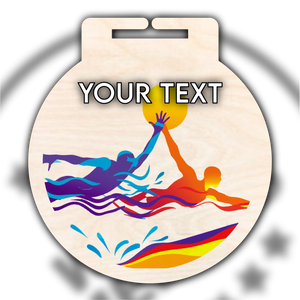 Wooden Colour Swimming Medal Type 3 From £1.25 each!