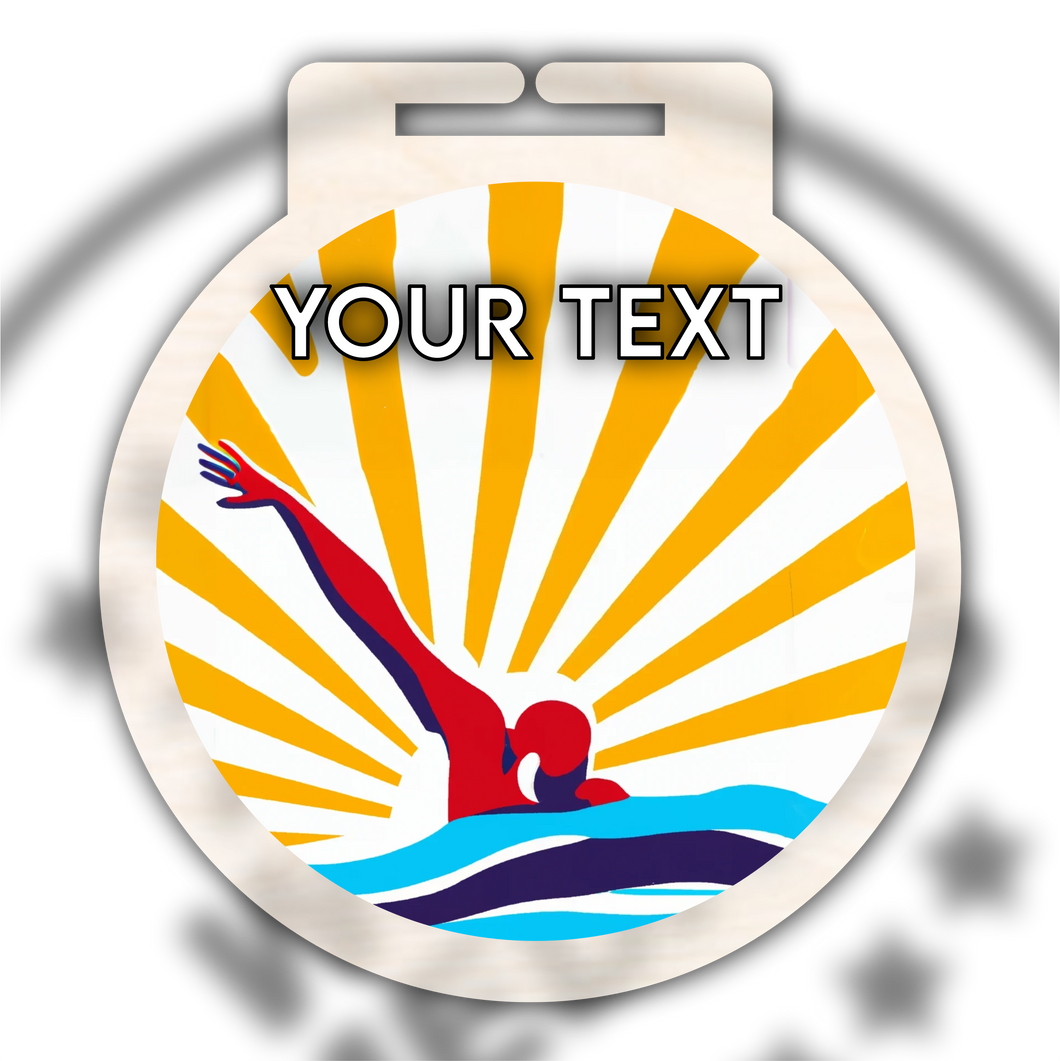 Wooden Colour Swimming Medal Type 2 From £1.25 each!
