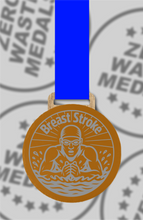 Load image into Gallery viewer, Slate Engraved Individual Breaststroke Swimming Medal – 75mm Sustainable Design, Made in the UK
