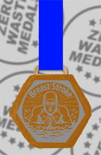 Load image into Gallery viewer, Slate Engraved Individual Breaststroke Swimming Medal – 75mm Sustainable Design, Made in the UK
