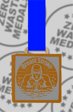Load image into Gallery viewer, Slate Engraved Individual Breaststroke Swimming Medal – 75mm Sustainable Design, Made in the UK
