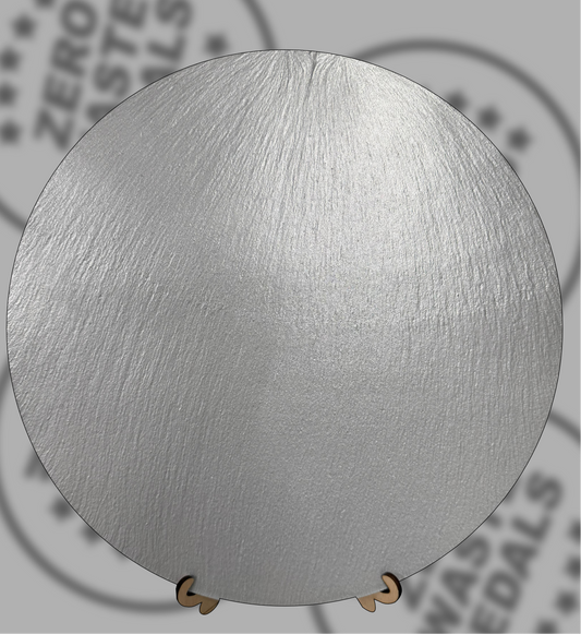Natural Slate Trophy 30cm round approx Silver